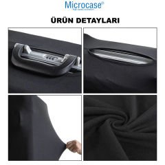 Microcase Bavul Valiz Çanta Kılıfı Likralı Esnek S Boy 57x35x23CM AL4273 Siyah