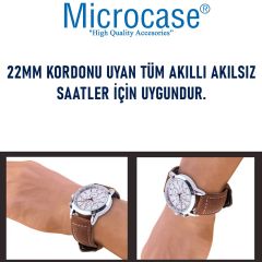 Microcase Honor Watch 4 için Tokalı Suni Süet Deri Görünümünde Kordon Kayış - KY86