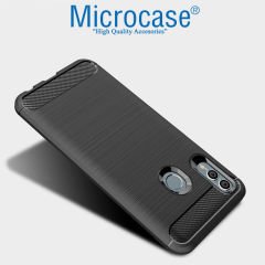 Huawei P Smart 2019 Brushed Kılıf + Tam Kaplayan Çerçeveli Cam