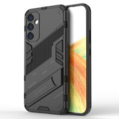 Microcase Samsung Galaxy A34 Matrix Serisi Armor Standlı Perfect Koruma Kılıf - Siyah AL3416