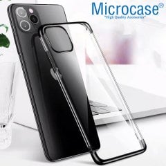 Microcase iPhone 11 Pro Max Plating Series Silikon Kılıf - Siyah