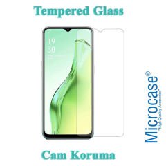 Microcase  Oppo A12 Focus Serisi Yüzük Standlı Silikon Kılıf - Siyah + Tempered Glass Cam Koruma