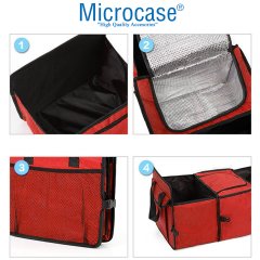 Microcase 5 lt Termal Gıda Taşıyıcı Buzluk Bölmeli Organizer Plaj Kamp Seyahat Çantası - AL2972 Kırmızı