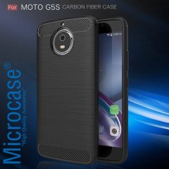Motorola Moto G5S Brushed Kılıf + Tam Kaplayan Çerçeveli Cam