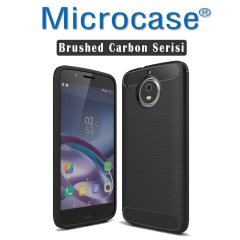 Motorola Moto G5S Brushed Kılıf + Tam Kaplayan Çerçeveli Cam