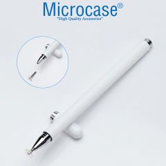 Microcase Universal Telefon Tablet iPad Disk Uçlu Stylus Pen Dokunmatik Kalem - AL3461 Beyaz
