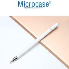 Microcase Universal Telefon Tablet iPad Disk Uçlu Stylus Pen Dokunmatik Kalem - AL3461 Beyaz
