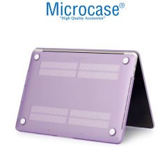 Microcase Macbook Air 13.3 A1466 - A1369 Shell Rubber Kapak Kılıf - Lila