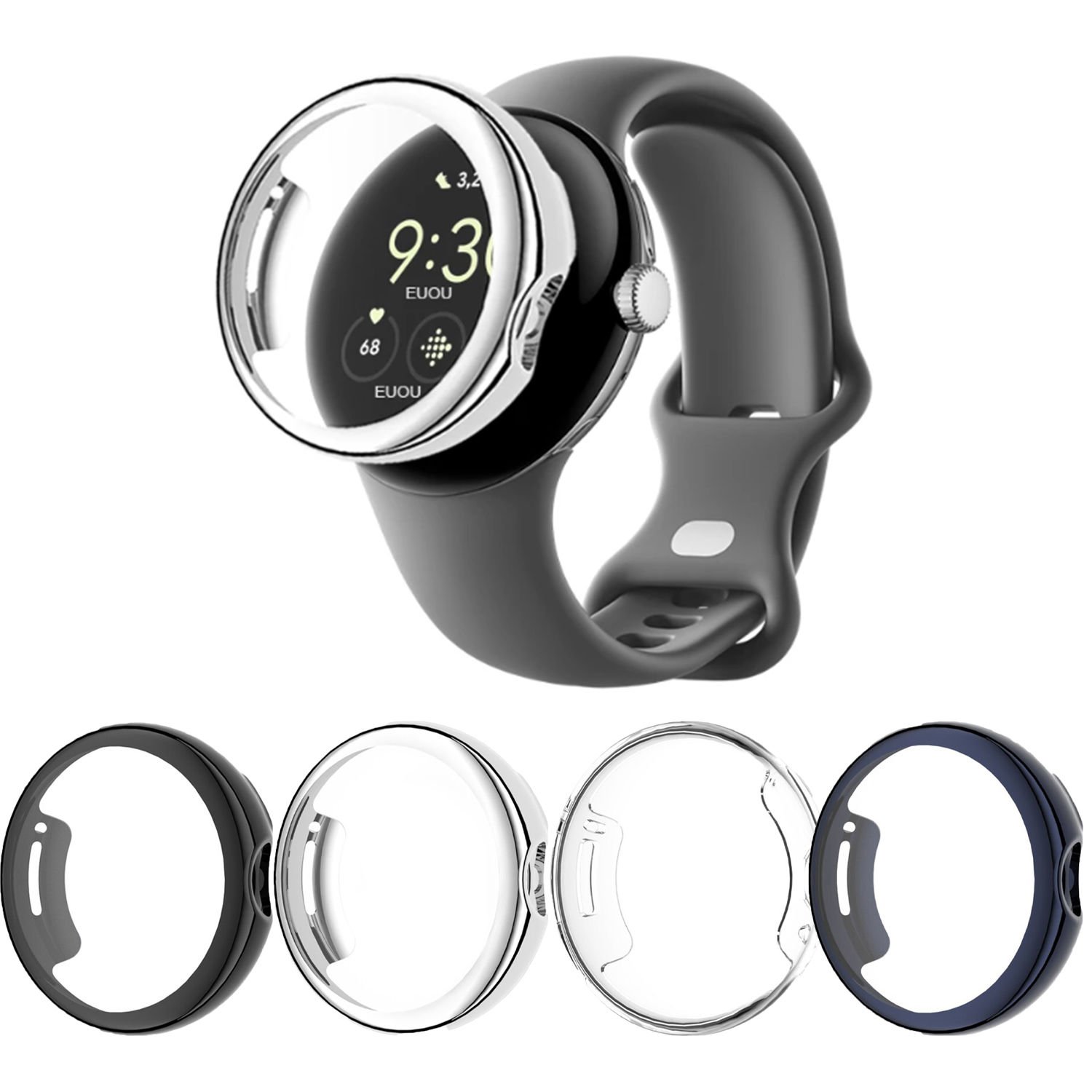 Microcase Google Pixel Watch Önü Kapalı Silikon Kılıf - AL3173