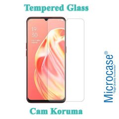 Microcase  Oppo A31 Focus Serisi Yüzük Standlı Silikon Kılıf - Siyah + Tempered Glass Cam Koruma
