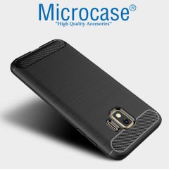 Samsung Galaxy J2 Core Brushed Kılıf + Tam Kaplayan Çerçeveli Cam