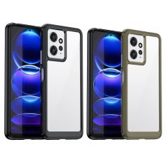 Microcase Xiaomi Redmi 12 4G Shield Serisi Darbeye Dayanıklı Yarı Esnek Plastik TPU Kılıf - AL8100
