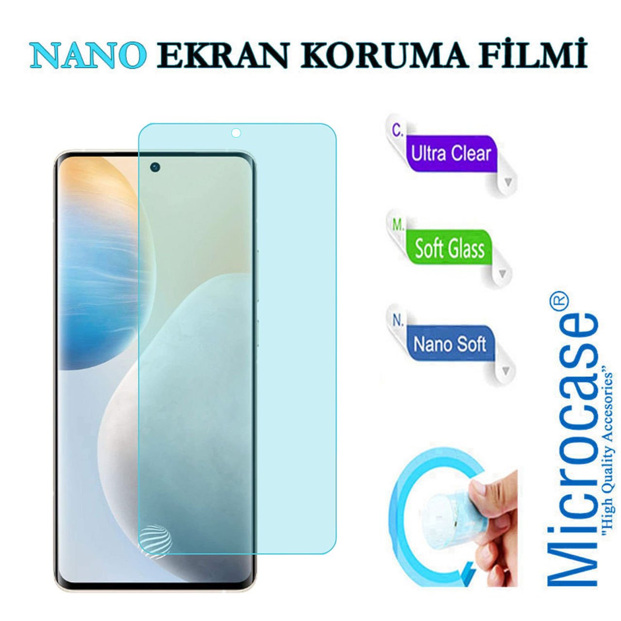 Microcase Vivo X60 Pro Plus Nano Esnek Ekran Koruma Filmi