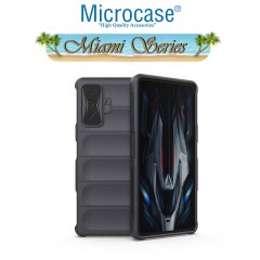 Microcase Xiaomi Redmi K50 Gaming Miami Serisi Darbeye Dayanıklı Silikon Kılıf - Koyu Gri