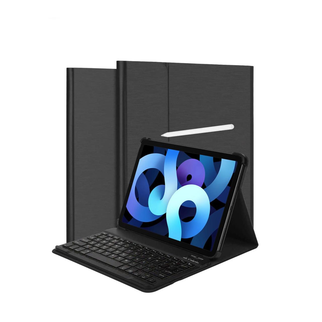 Microcase iPad Air 5. Nesil 10.9 Bluetooth Klavyeli Standlı Kılıf - BKK1