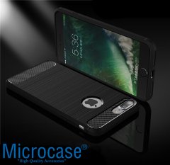 Microcase iPhone 8 Plus Brushed Silikon Kılıf + 3D Curved BYZ