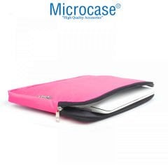 Microcase Macbook Air 13.6 inç m2 için İnce Kumaş Fermuarlı Taşıma Çantası - Pembe AL2650