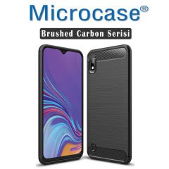 Samsung Galaxy A10 Brushed Kılıf + Tam Kaplayan Çerçeveli Cam