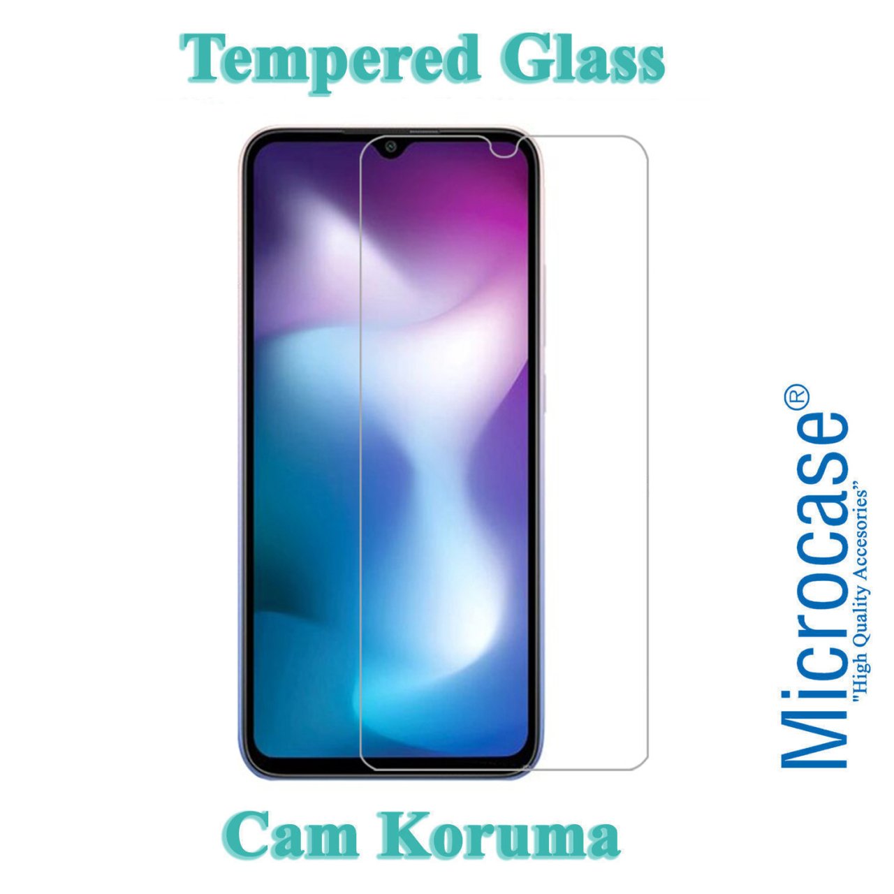 Microcase Xiaomi Poco C31 Tempered Glass Cam Ekran Koruyucu