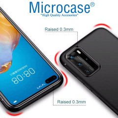 Microcase Huawei P40 Pro Elektrocase Serisi Kamera Korumalı Silikon Kılıf - Siyah