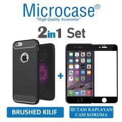 Microcase iPhone 6 Plus Brushed Silikon Kılıf + 3D Curved Cam BYZ