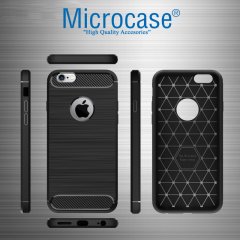 Microcase iPhone 6 Plus Brushed Silikon Kılıf + 3D Curved Cam SYH