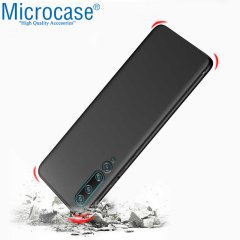 Microcase Xiaomi Mi 10 Elektrocase Serisi Kamera Korumalı Silikon Kılıf - Siyah