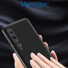 Microcase Xiaomi Mi 10 Elektrocase Serisi Kamera Korumalı Silikon Kılıf - Siyah