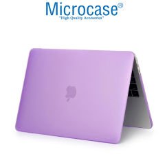 Microcase Macbook Pro 13 A1989 Touch Bar 2018 Shell Rubber Kapak Kılıf - Lila