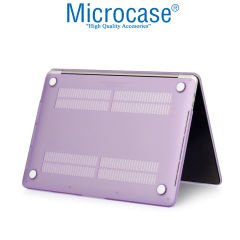Microcase Macbook Pro 13 A1989 Touch Bar 2018 Shell Rubber Kapak Kılıf - Lila