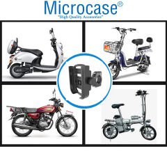 Microcase Ayarlanabilir Alüminyum Bisiklet Motosiklet Elektrikli Scooter Gidon Telefon Tutucu - AL4153