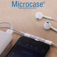 Microcase Apple İphone Lightning Splitter 2in1 Şarj ve Kulaklık Çevirici - IKD101