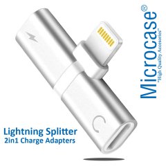Microcase Apple İphone Lightning Splitter 2in1 Şarj ve Kulaklık Çevirici - IKD101