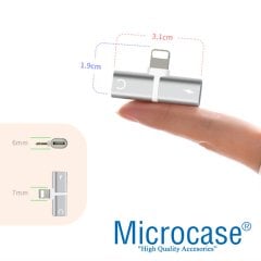 Microcase Apple İphone Lightning Splitter 2in1 Şarj ve Kulaklık Çevirici - IKD101