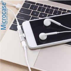 Microcase Apple İphone Lightning Splitter 2in1 Şarj ve Kulaklık Çevirici - IKD101
