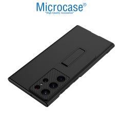 Microcase Samsung Galaxy S24 Ultra    ile uyumlu Standlı Sert Plastik Mat Kılıf - AL3566