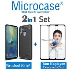 Huawei P Smart 2019 Brushed Silikon Kılıf + Ekran Koruma