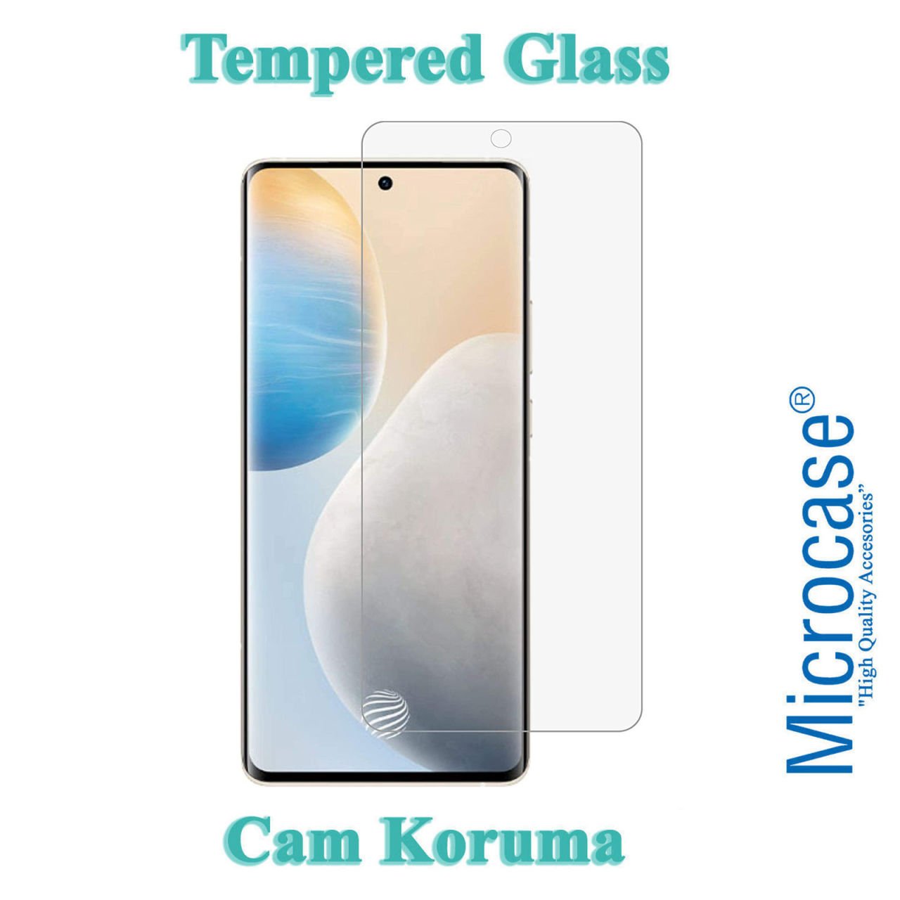 Microcase Vivo X60 Pro Plus Tempered Glass Cam Ekran Koruma