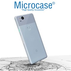 Microcase Google Pixel 2 İnce Silikon Kılıf + 3D Curved Cam Siyah