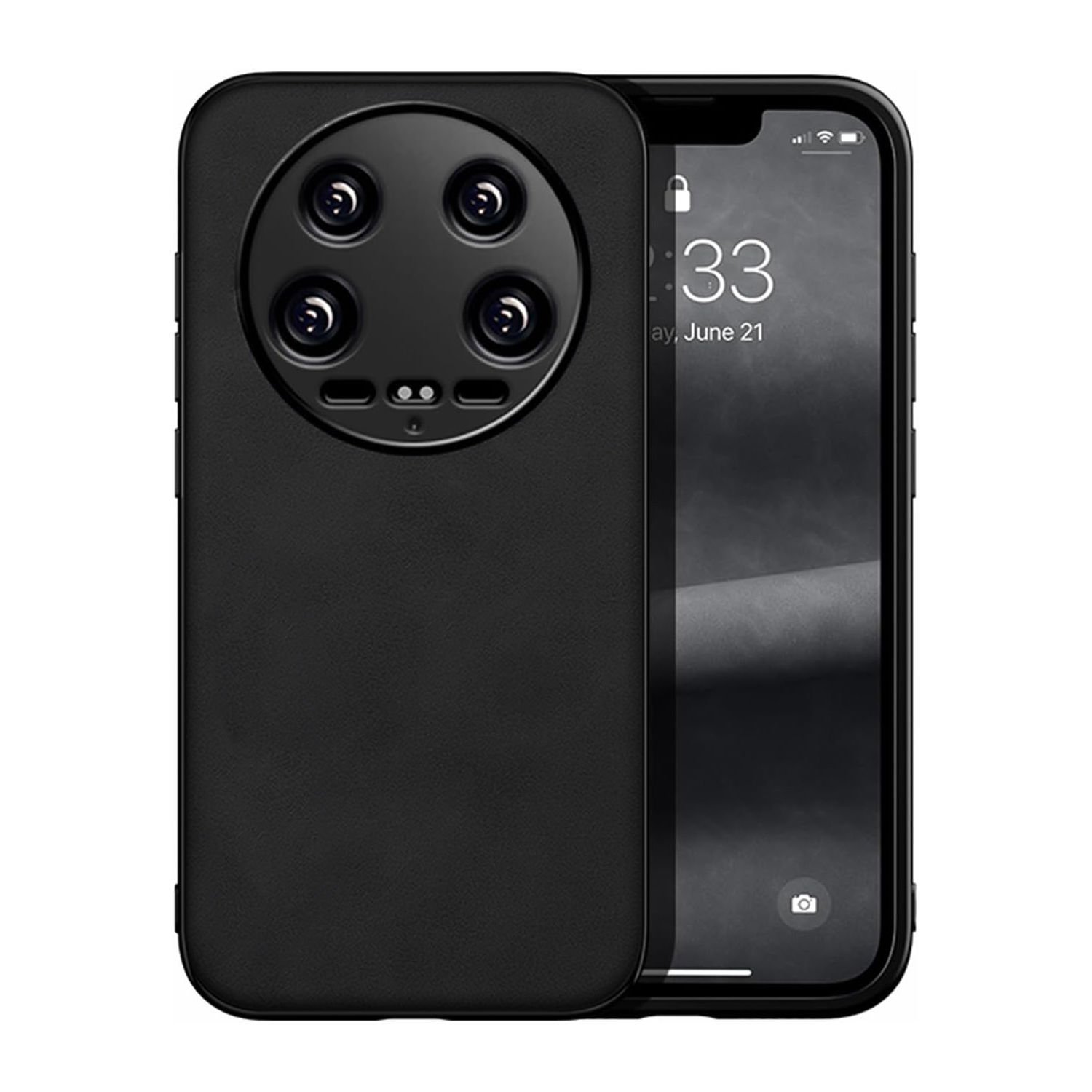 Microcase Xiaomi 14 Ultra  için Luxury Leather Series Deri Desenli Plastik Koruma Kılıf - AL8125