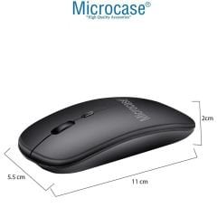 Microcase Vorcom QuartzPro 10.1 inch Tablet Uyumlu Tablet Çanta+Türkçe Bluetooth Klavye +Mouse+ Standı AL4383 Lacivert