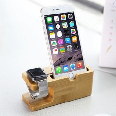 Apple Watch ve iPhone için Bambu Masaüstü Dock Şarj Standı