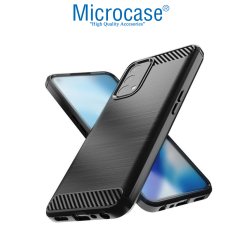 Microcase OnePlus Nord N200 5G Brushed Carbon Fiber Silikon Kılıf - Siyah