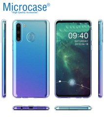 Microcase Samsung Galaxy A21  0.2 mm İnce Soft Silikon Kılıf - Şeffaf
