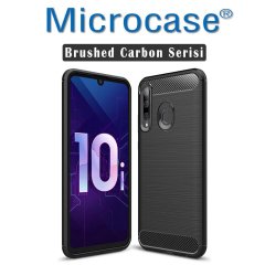 Huawei Enjoy 9s - Honor 10i Brushed Carbon Kılıf + CAM