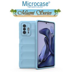 Microcase Xiaomi 11T Pro Miami Serisi Darbeye Dayanıklı Silikon Kılıf - Açık Mavi