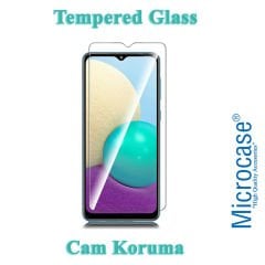 Microcase Samsung Galaxy A02 Tempered Glass Cam Ekran Koruma