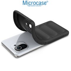 Microcase Xiaomi Mi 11 Miami Serisi Darbeye Dayanıklı Silikon Kılıf - Siyah