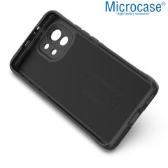 Microcase Xiaomi Mi 11 Miami Serisi Darbeye Dayanıklı Silikon Kılıf - Siyah