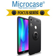 Huawei Y6 2019 - Honor 8A Focus Yüzük Standlı Kılıf + CAM (SEÇİN)